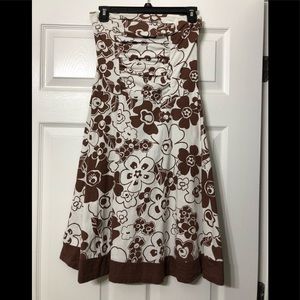 Floral strapless dress